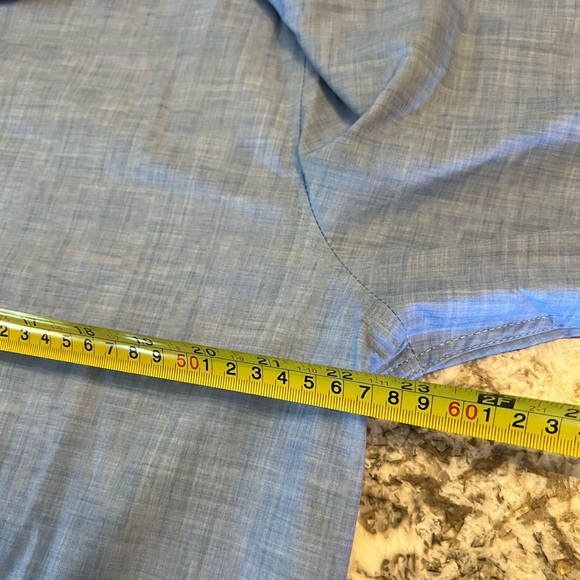 XL NEW  Con.Struct Men Slim Fit 4 Way Stretch Blue Button Down Slim Fit Long Sle - Picture 3 of 10